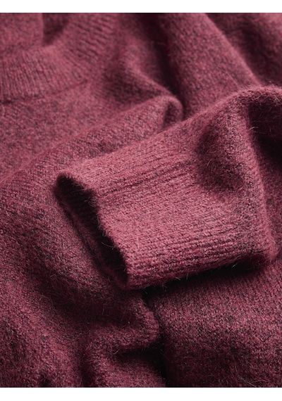 Jack & Jones Kadin Bisiklet Yaka Alpaka Yünlü Kazak - Evi - 12281702 Cabernet