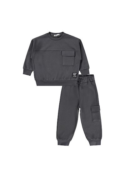 Civil Boys Kargo Cepli 2-5 Yaş Eşofman Takımı - Gri Antrasit
