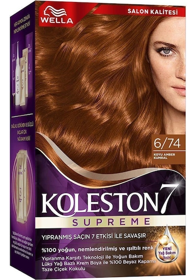 Koleston Supreme Kit Saç Boyası 6/74 Koyu Amber Kumral