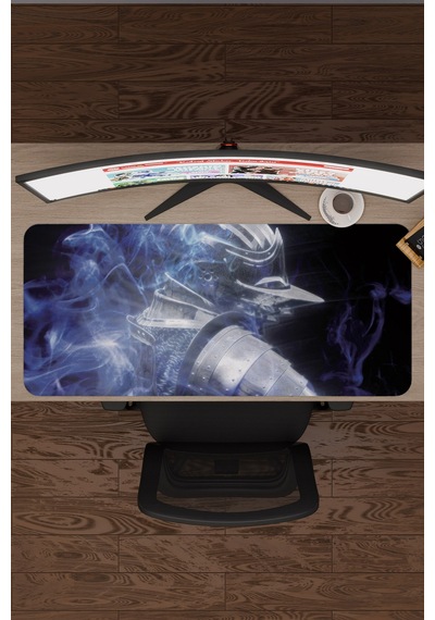 Demon's Souls Kaymaz Dikişli Kauçuk Oyuncu Mousepad V2 - 90x40 Xxl Gaming Mouse Pad Fare Altlığı