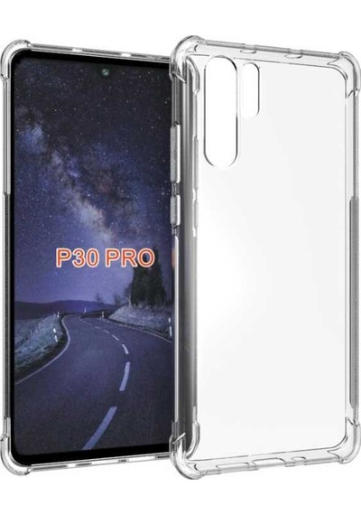 Kilifone - Huawei P30 Pro Uyumlu Kılıf Şeffaf Koruyucu Nitro Anti Shock Silikon - Renksiz - T7688