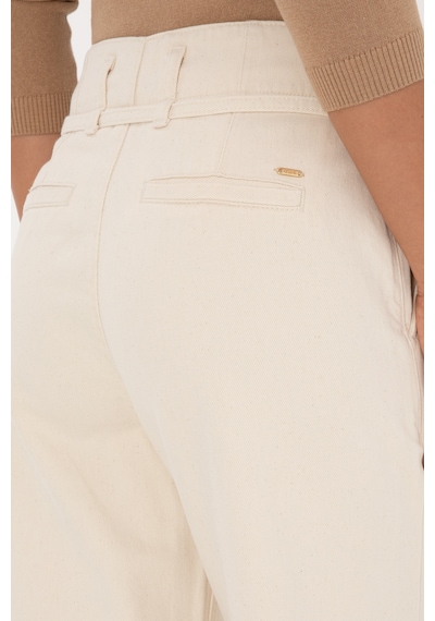 U.S. Polo Assn. Kadın Ekru Loose Fit Jean Pantolon 50308385-VR019