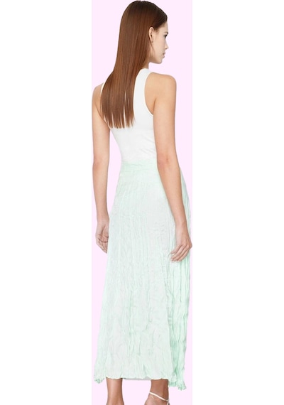 Ersefa Moda Tesettür Regular Düz Desen Gündüz Gece Maxi Boy Piliseli Sat Mint