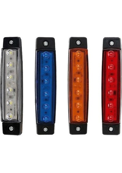 12 Volt Parmak Led Lamba - 10 Adet Kırmızı