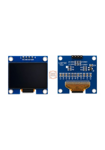 1.3 İnç Oled Ekran 128x64 I2c/ııc Ssd1306 Sürücülü Mavi