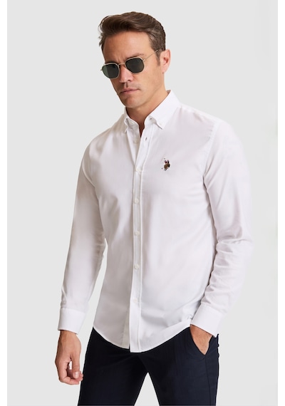U.s. Polo Assn. Erkek Beyaz Gömlek Basic 50332757-vr013