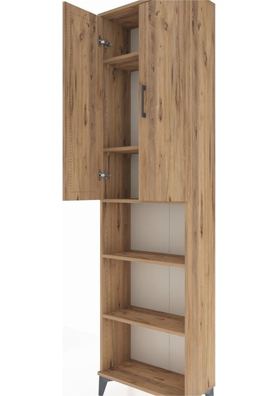 Arges Dolap 5 Raflı 2 Kapaklı 60x30x221 Çam-çam Çam