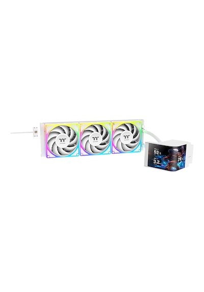 Thermaltake Magcurve 360 Ultra 6,67 İnc Amoled Ekranli 3x120mm Argb Beyaz Sivi Sogutma Kiti
