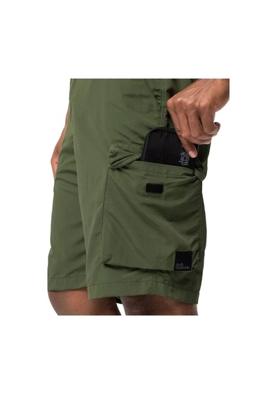 Jack Wolfskin Kalahari Cargo Erkek Şort Haki Siyah