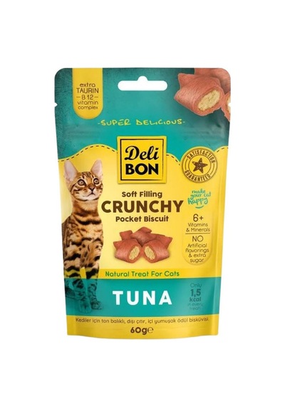 Crunchy İçi Dolgulu Ödül Bisküvisi Tunalı 60 Gr