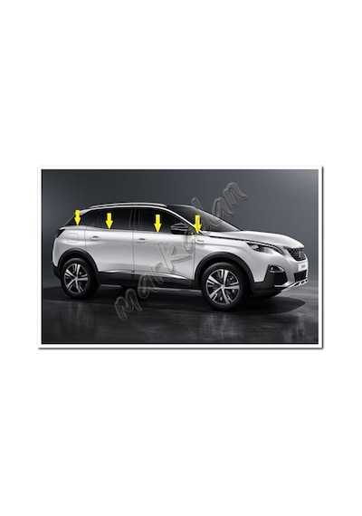 Markadan Peugeot 3008 Krom Cam Çıtası 2016 Sonrası 8 Parça  Paslan
