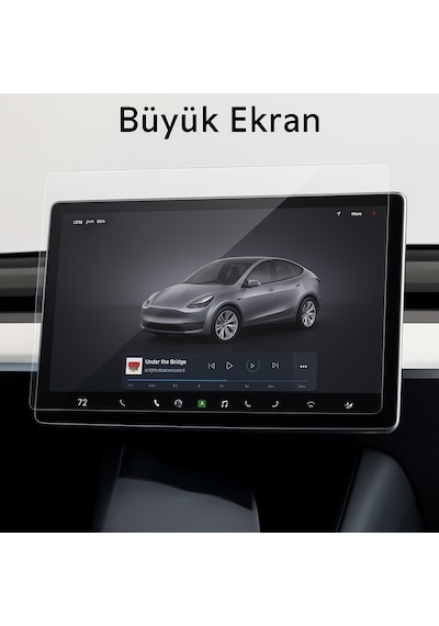 Tesla Model Y Juniper İçin Multimedya Ve Arka Yolcu Ekranı Uyumlu 9h Nano Ekran Koruyucu