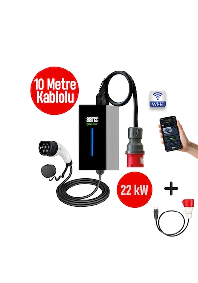 SGSTEC Home 22 KW 10Metre Kablolu Elektrikli Araç Şarj Cihazı