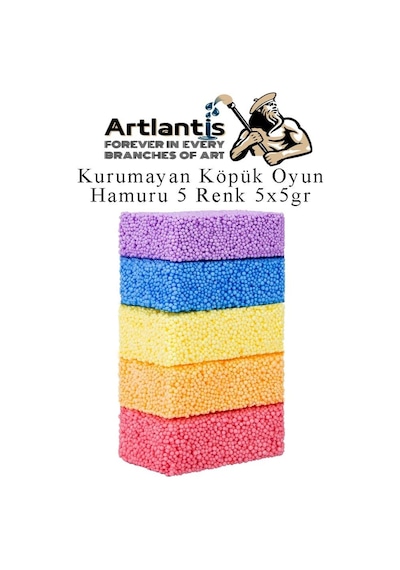 Köpük Hamur 5 Renk 5 Gr 1 Paket Kurumayan Köpük Oyun Hamuru Hafif Yumuşak Hamur Okul Öncesi Anasınıfı Kreş Etkinlikleri Çok Renkli