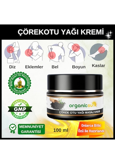Organicsun Çörek Otu Yağlı Masaj Kremi 100 ML