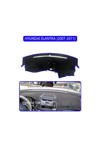 Hyundai Elantra 2007-2011torpido Koruma Halısı Mavi Kenar