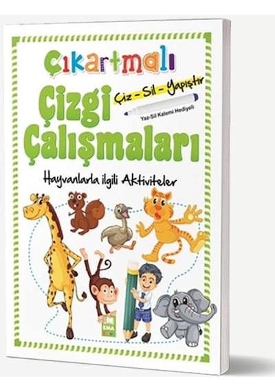 Çıkartmalı Çizgi Çalışmaları-Hayvanlarla Ilgili Aktiviteler