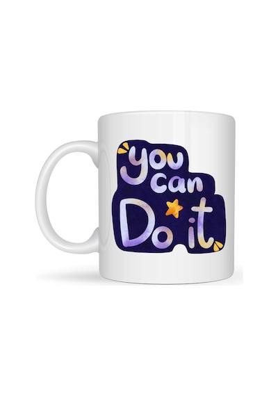 You Can Do It Motivasyon Kupası Model 132 İlham Veren Tasarım, Porselen Kupa, Ofis & Hediye Kupası