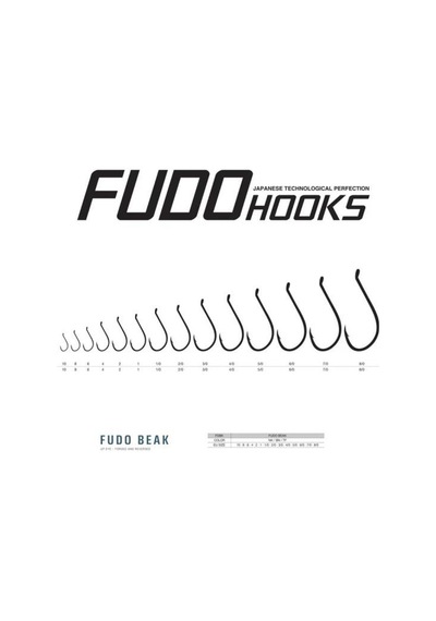 Fudo 6301 No:3/0 Fudo Beak Black Nikel Olta İğnesi 6 Adet