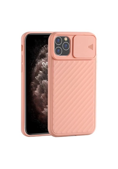 Ally Apple iPhone Uyumlu 11 Pro 5.8 Kılıf Kamera Kapatan Koruyucu Sürgülü Kılıf- 5775 Pembe