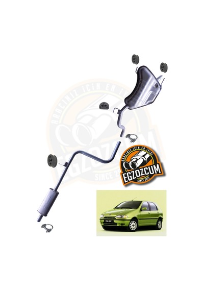 Fiat Palio 1.4 / 1.6 Uyumlu Komple Egzoz Takımı Susturucu Eksoz 2001 Ve Sonrası