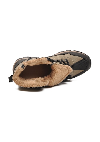 Bej İçi Kürklü Soğuğa Dirençli Kaymaz Taban Unisex Outdoor Bot 980 G Bej