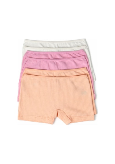 İncili 6'lı Set Kız Çocuk Boxer Raporlu Ribana 2 Ekru - 2 Pembe - 2 Şeftali Rengi Çok Renkli İncili 6'lı Set Kız Çocuk Boxer Raporlu Ribana 2 Ekru - 2 Pembe - 2 Şeftali Rengi Çok Renkli