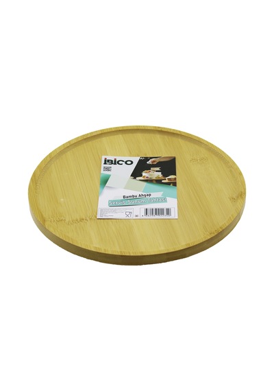 Bambu Yuvarlak Sunum Tepsisi 24.5 Cm Ayaklı
