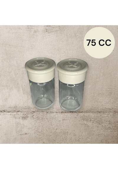 Cam Tuzluk 2 Adet Plastik Kapaklı Kutuludur - 75 Cc Çok Renkli 33413517