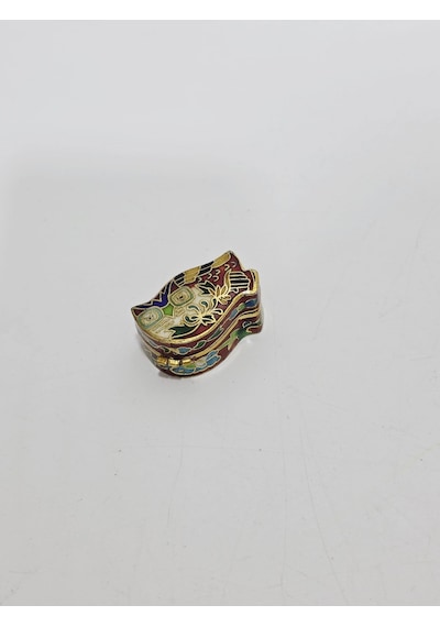Antika Cloisonne Minyatür Kutu 3,9x2,3cm 104