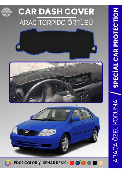 Toyota Corolla E120 2002-2007 Torpido Örtüsü Ön Göğüs Koruma Araca Özel Çatlamayı Önler Kaymaz - 228 Stiloto