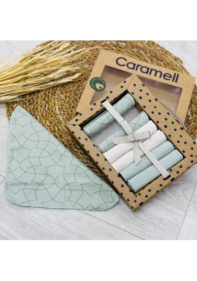 Caramell Organik 7 Li Ağız Mendili Çok Renkli
