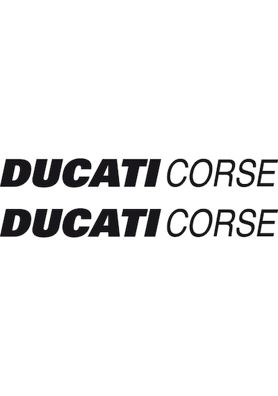 Ducati Corse Yazılı Renkli Sticker Etiket Modeli