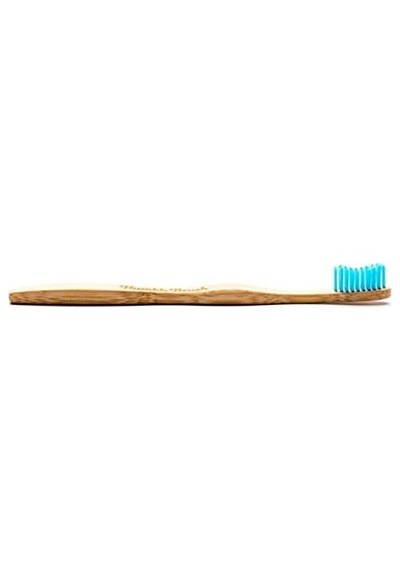 The Humble Co. Brush Yetişkin Bambu Medium Orta Diş Fırçası Mavi 1 Paket Açık Ahşap