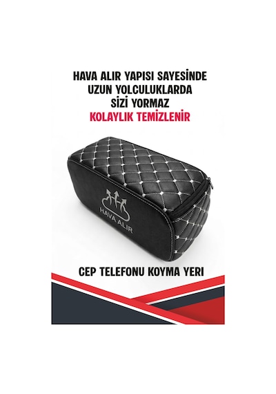 Tofaş Serçe İle Uyumlu Sünger Kolçak Siyah Deri Siyah Dikişli