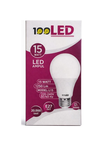 Led Ampul 15 Watt Beyaz Işık 6500k Yüksek Lümen E27 Duy Uzun Ömürlü Standart
