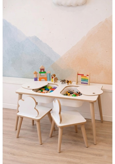 Montessori Çocuk Masası-oyun Masası-aktivite Masası-etkinlik Masası Takımı 2 Bulut Sandalye Beyazblt Beyaz Montessori Çocuk Masası-oyun Masası-aktivite Masası-etkinlik Masası Takımı 2 Bulut Sandalye Beyazblt Beyaz