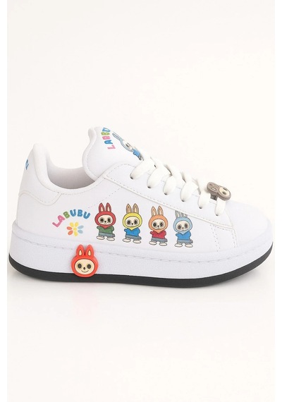 Mini Bonito Unisex Çocuk Karakter Baskılı Beyaz Spor Ayakkabı Kol Saati Hediyeli Beyaz/siyah Mini Bonito Unisex Çocuk Karakter Baskılı Beyaz Spor Ayakkabı Kol Saati Hediyeli Beyaz/siyah