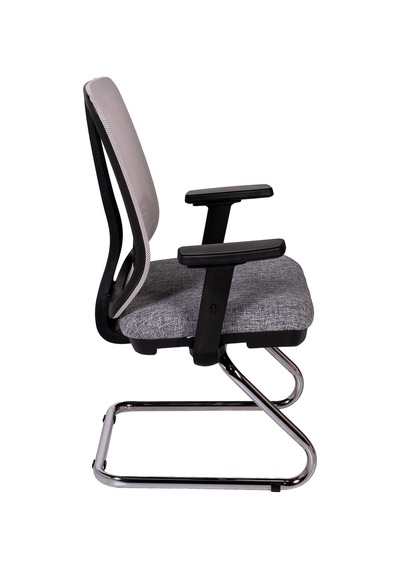 Ofisbazaar Up Fileli Misafir Koltuğu Ergonomik Toplantı Ve Bekleme Koltuğu Gri Gri