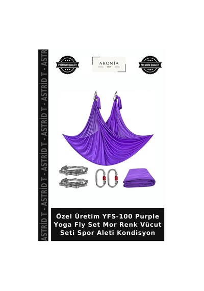 Özel Üretim Yfs-100 Purple Yoga Fly Set Mor Renk Vücut Seti Spor Aleti Kondisyon