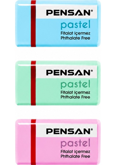 Pensan Pastel Renkli Silgi 3 Adet