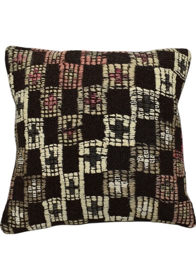 Zehra Abla Halı Yeni El Dokuma Dekoratif Kilim Kırlent Yastık Kılıfı 6468 Çok Renkli