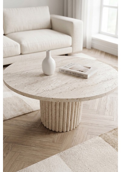 Soyasis Petra Bohem Orta Sehpa 70 Cm - Traverten-traverten
