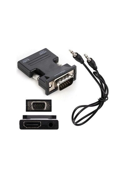 Hdmi To Vga Kablo Çevirici Dönüştürücü + Ses Destekli Mg-2163 (468077392)