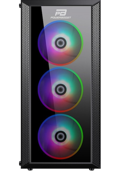 Powerboost Vk-P3380B 550W 80+ Usb3.0 Atx Tempered Glass Panel Ar