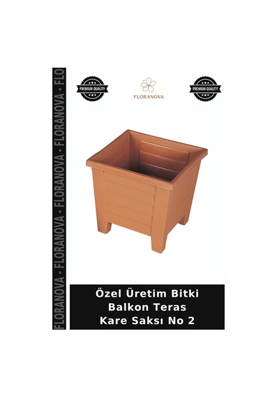 Özel Üretim Bitki Balkon Teras Kare Saksı No 2