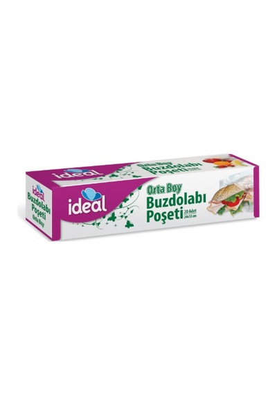 Ideal Orta Boy Buzdolabı Poşeti 20'li 24 x 33 CM