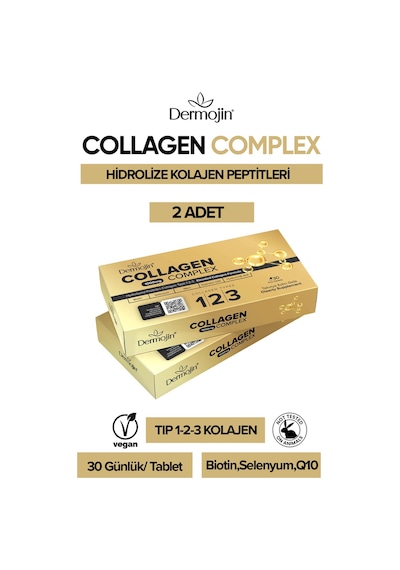 Dermojin 1000 MG Tip I-II-III Collagen Complex 2 x 30 Tablet