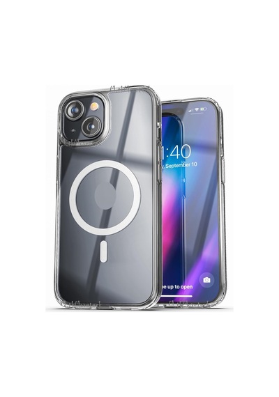 İphone 15 Plus Uyumlu Kılıf Kablosuz Şarj Destekli Sert Silikon Şeffaf Kapak Manyetik Çok Renkli
