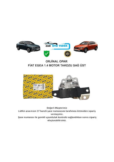 Opar 51983866 Fiat Egea 1.4 Sağ Üst Motor Takozu